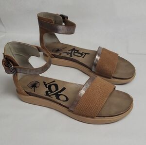 Otbt Martha TX Leather Ankle Buckle Strap Sandals Size 9.5